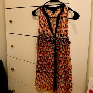 Aqua sleeveless blouse